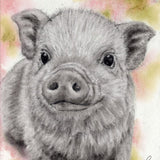 Nursery Print of a Piglet Painting by Irish Wildlife Artist Jessica Ivy