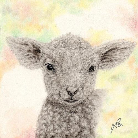 Nursery Print of a Lamb Painting by Irish Wildlife Artist Jessica Ivy