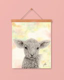 Nursery Print of a Lamb Painting by Irish Wildlife Artist Jessica Ivy