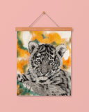 Nursery Print of a baby tiger Painting by Irish Wildlife Artist Jessica Ivy
