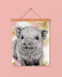 Nursery Print of a Piglet Painting by Irish Wildlife Artist Jessica Ivy