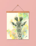 Nursery Print of a Baby Giraffe Painting by Irish Wildlife Artist Jessica Ivy
