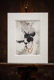 Original Painting of a magpie by Irish Wildlife Artist Jessica Ivy 