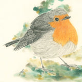 Print of a Robin Painting by Irish Wildlife Artist Jessica Ivy