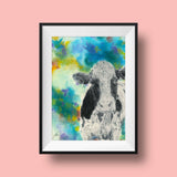 Print of a Cow Painting by Irish Wildlife Artist Jessica Ivy