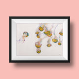 Limited Edition Print of a Jellyfish Painting by Irish Wildlife Artist Jessica Ivy