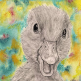 Original Painting of a Duckling by Irish Wildlife Artist Jessica Ivy