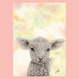 Nursery Print of a Lamb Painting by Irish Wildlife Artist Jessica Ivy