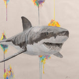 Limited Edition Print of a Great White Shark Painting by Irish Wildlife Artist Jessica Ivy