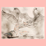 Limited Edition Print of a Swan Lake Painting by Irish Wildlife Artist Jessica Ivy